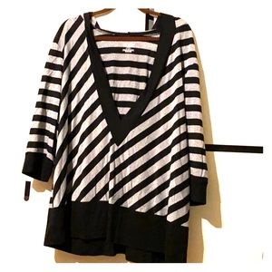 Black and Silver Metallic Hoodie/Sweater